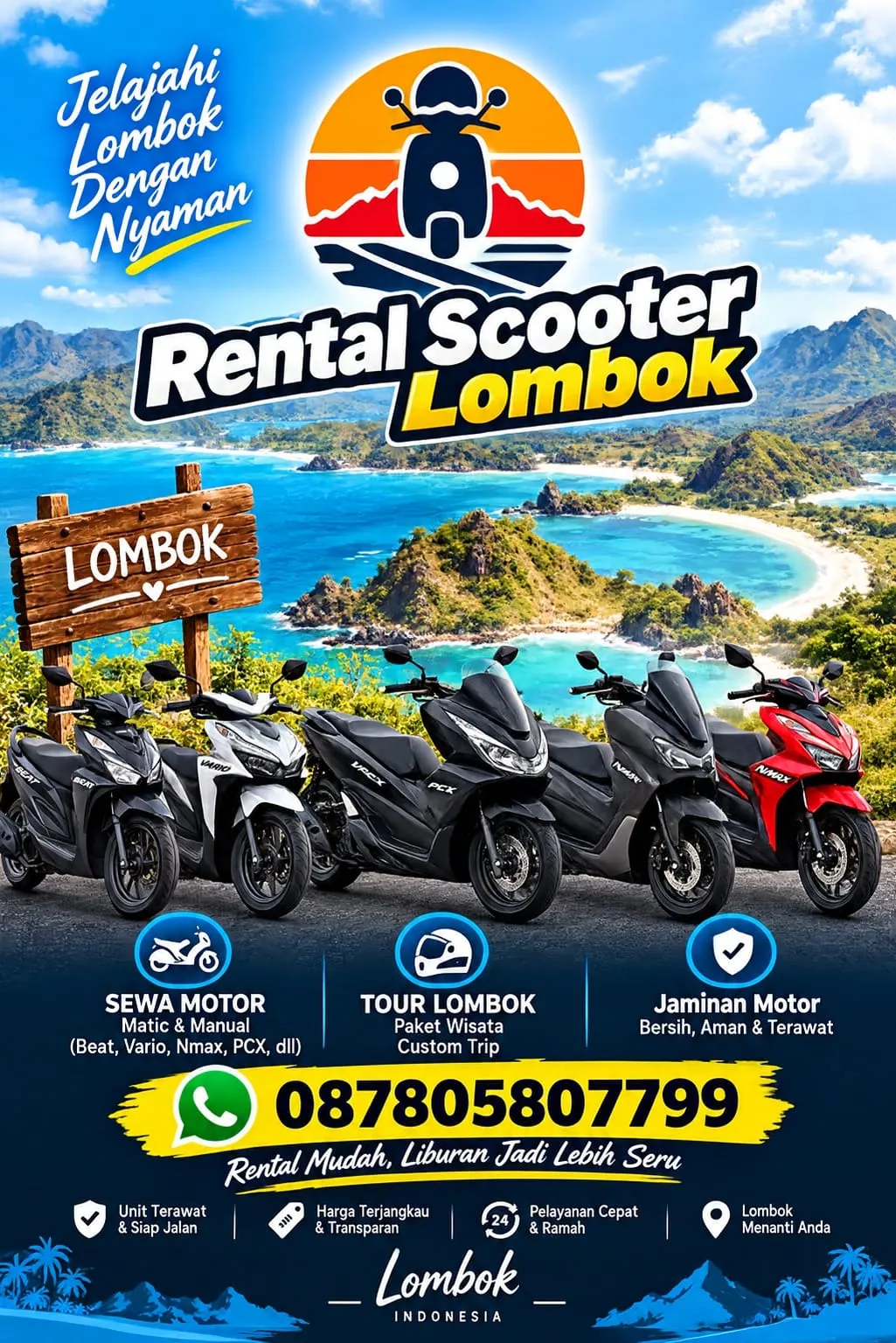 Rental Scooter Lombok Airport